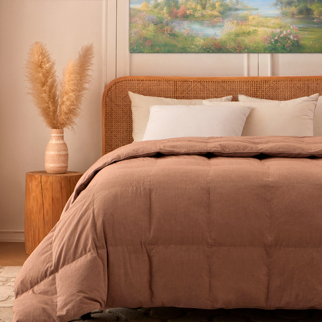 European Linen Goose Down Filled Comforter